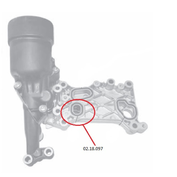 0218097 TRUCKTEC AUTOMOTIVE Прокладка радіатора масляного ущільнювальна MB Sprinter OM651 2.2CDI