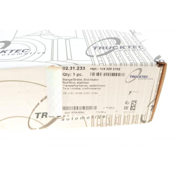 0231233 TRUCKTEC AUTOMOTIVE Тяга стабілізатора (переднього) MB ML-class (W164) 05-