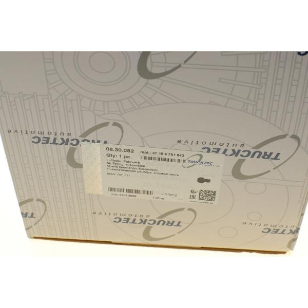 0830082 TRUCKTEC AUTOMOTIVE Подушка пневмопідвіски (ззаду) BMW 5 (F07/F11) 09-17