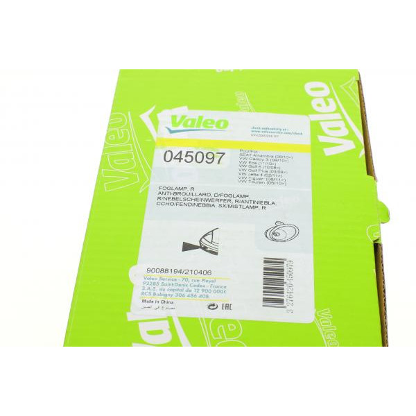 45097 VALEO Фара протитуманна VW Caddy III 10- (R)