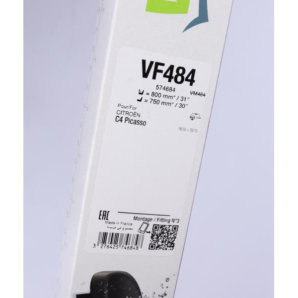 574684 VALEO Щітки склоочисника (800/750mm) Citroen C4/Picasso 06-