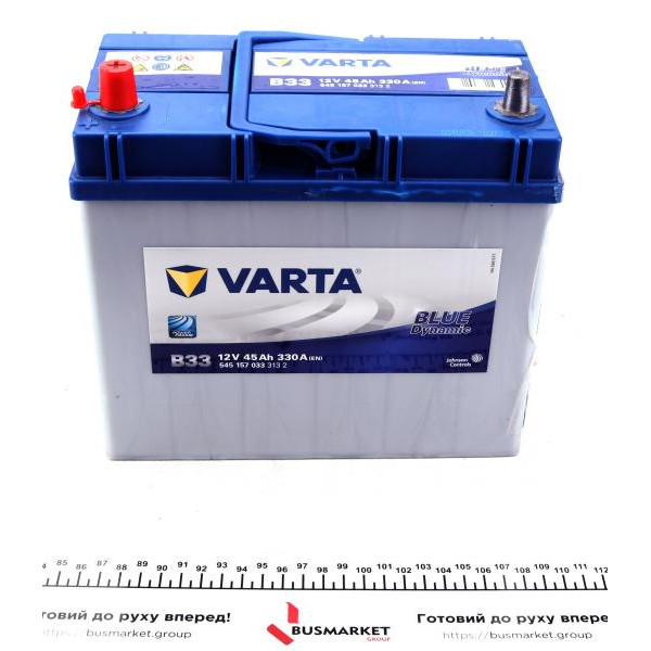 5451570333132 VARTA Акумуляторна батарея 45Ah/330A (238x129x227/+L/B00) Blue Dynamic B33 Азія