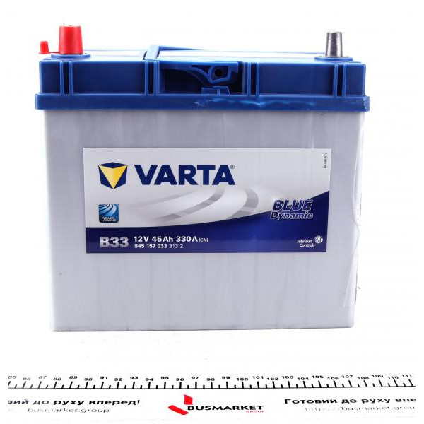 5451570333132 VARTA Акумуляторна батарея 45Ah/330A (238x129x227/+L/B00) Blue Dynamic B33 Азія