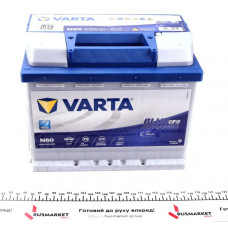 560500064D842 VARTA Аккумуляторная батарея 60Ah/640A (242x175x190/+R/B13) (Start-Stop EFB) Blue Dynamic N60