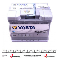 560901068D852 VARTA Акумуляторна батарея 60Ah/680A (242x175x190/+R/B13) (Start-Stop AGM) Silver Dynamic D52