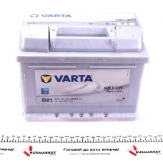 5614000603162 VARTA Аккумуляторная батарея 61Ah/600A (242x175x175/+R/B13) Silver Dynamic D21