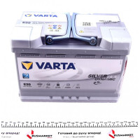 570901076D852 VARTA Акумуляторна батарея 70Ah/760A (278x175x190/+R/B13) (Start-Stop AGM) Silver Dynamic E39