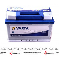 5724090683132 VARTA Акумуляторна батарея 72Ah/680A (278x175x175/+R/B13) Blue Dynamic E43