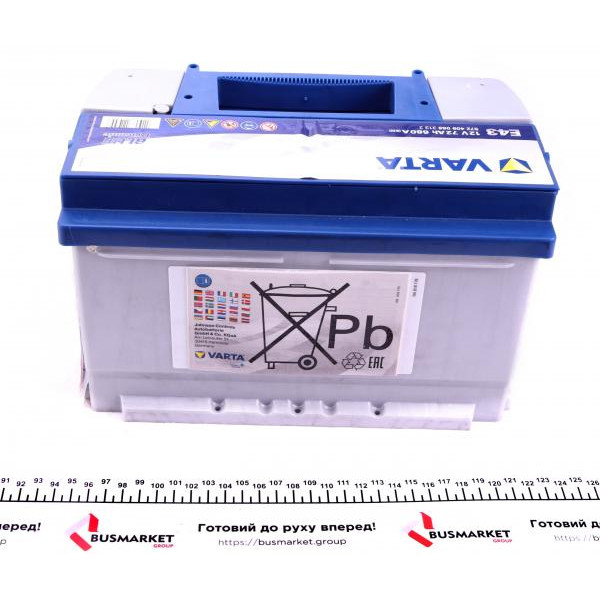 5724090683132 VARTA Акумуляторна батарея 72Ah/680A (278x175x175/+R/B13) Blue Dynamic E43