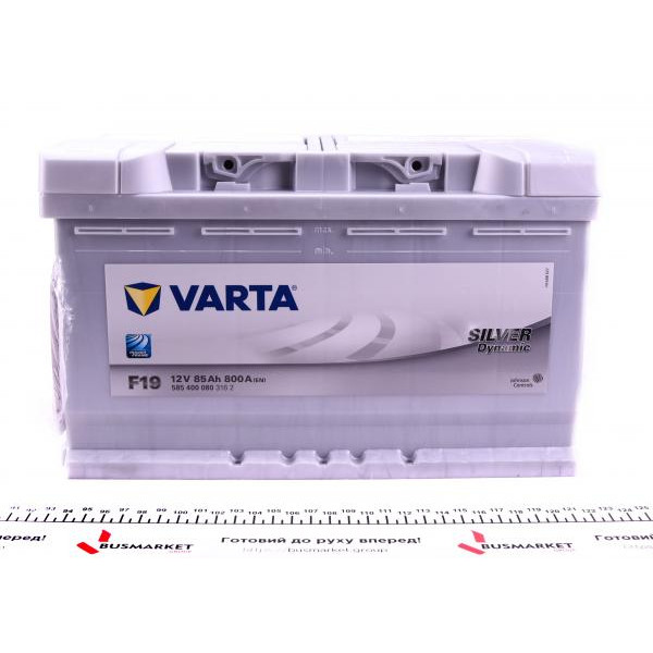5854000803162 VARTA Акумуляторна батарея 85Ah/800A (315x175x190/+R/B13) Silver Dynamic F19