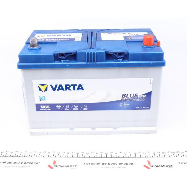 585501080D842 VARTA Акумуляторна батарея 85Ah/800A (306x173x225/+R/B01) (Start-Stop EFB) Blue Dynamic N85 Азія