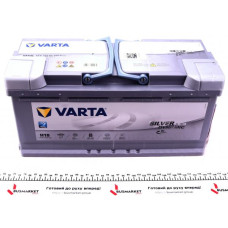 605901095D852 VARTA Аккумуляторная батарея 105Ah/950A (393x175x190/+R/B13) (Start-Stop AGM) Silver Dynamic H15