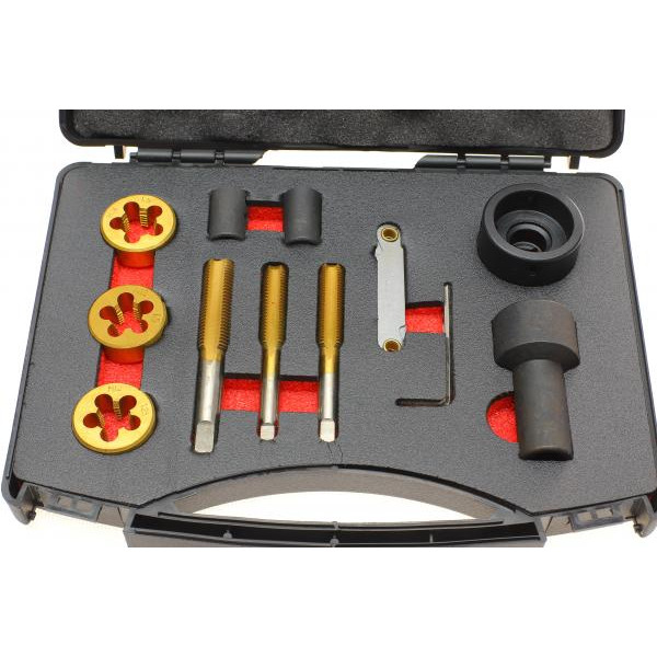 V7181 VIGOR Набір мітчиків та плашок (M12x1.25/M12x1.5/M15x1.5) (13 шт)