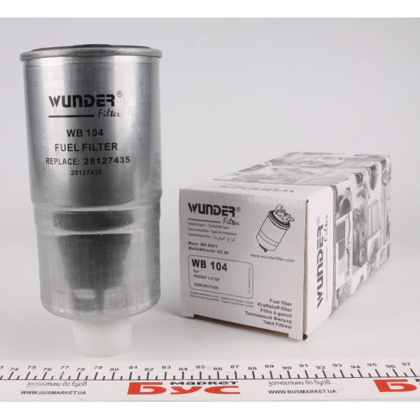 WB104 WUNDER FILTER Фільтр паливний VW/Audi 1.6/1.9D/TD