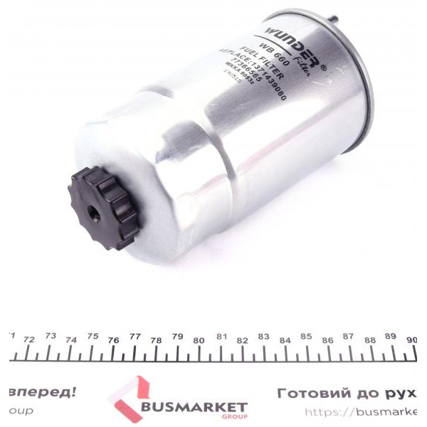 WB660 WUNDER FILTER Фільтр паливний Peugeot Boxer/Fiat Ducato 2.0D/2.3D/3.0D 07-