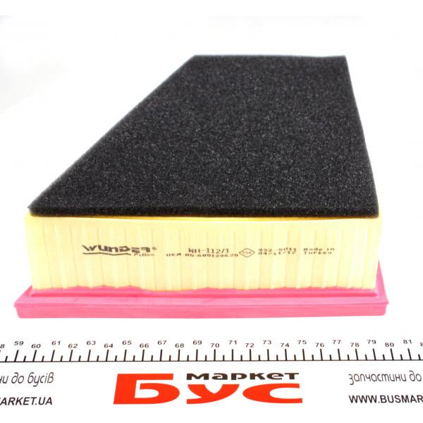 WH1121 WUNDER FILTER Фільтр повітряний Skoda Fabia/Roomster /VW Polo 1.4/1.9TDI 03- (з поролоном)