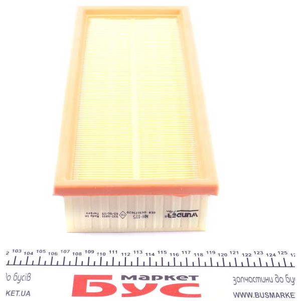 WH115 WUNDER FILTER Фільтр повітряний Audi 80/100/VW T3 1.6-1.7D 81-92
