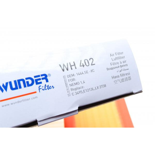 WH402 WUNDER FILTER Фільтр повітряний Citroen Nemo/Peugeot Bipper 1.4i 08-