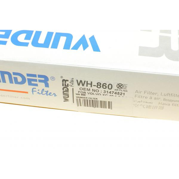 WH860 WUNDER FILTER Фільтр повітряний Volvo XC40 1.5/2.0 TD 17-