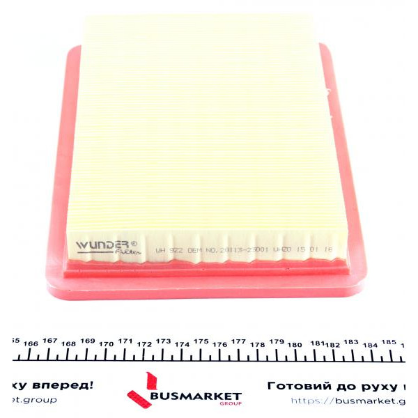 WH922 WUNDER FILTER Фільтр повітряний Hyundai Elantra 1.6i/1.8/2.0/1.9D 00-06