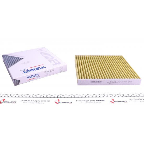 WPK128 WUNDER FILTER Фільтр салону VW Golf 1.2-1.4TSI/1.6-2.0TDI 12- (вугільний)