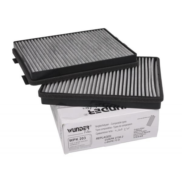 WPK203 WUNDER FILTER Фільтр салону BMW 5 (E39) (вугільний) (к-кт 2 шт.)