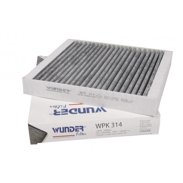 WPK314 WUNDER FILTER Фільтр салону Chevrolet Aveo (T300) 11-/ Opel Astra J 09- (вугільний)
