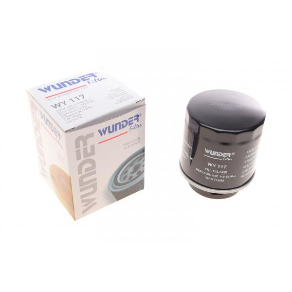 WY117 WUNDER FILTER Фільтр масляний VW Golf 1.2/1.4 TSI 07-13/Jetta/Passat 1.4 TSI 07-10
