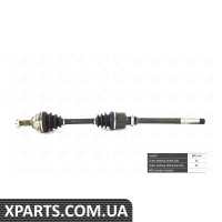 Полуось Berlingo 1.6/1.8/1.9D (DW8) 96-07 Пр. BGA - DS1410R