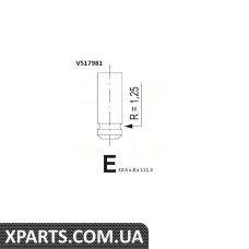 Клапан випуск (32.5х8х111.3) Trafic/R19/R21 1.7i -95 BGA - V517981