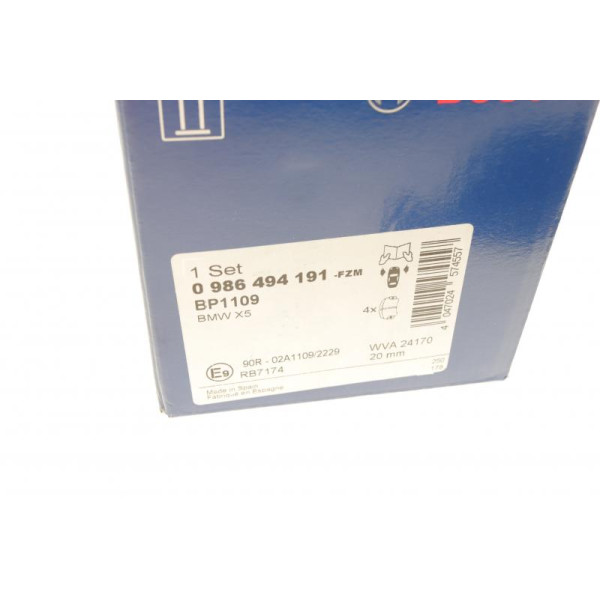Колодки тормозные (передние) Bosch 0986494191