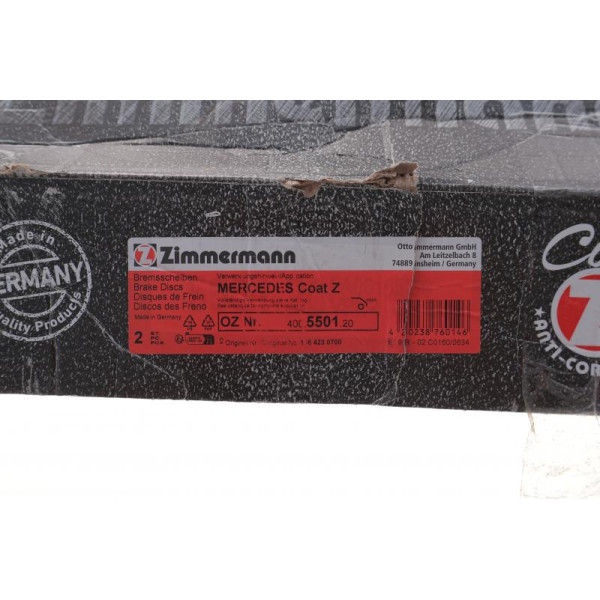 Диск тормозной (задний) Zimmermann 400.5501.20