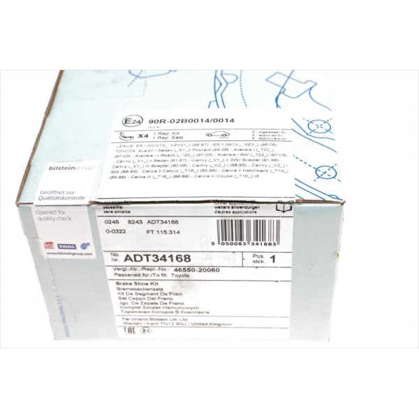 Колодки гальмівні (задні) Blue-Print ADT34168