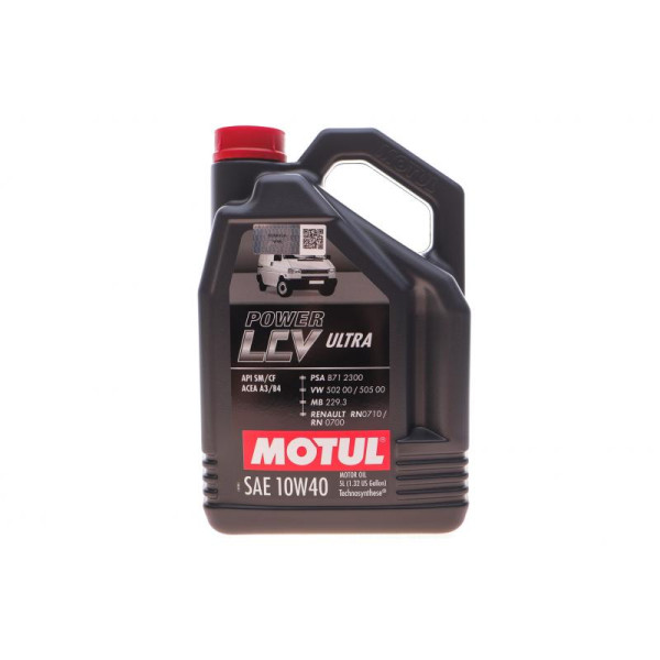 Масло 10W40 Power LCV Ultra (5L) (106156) (VW 502 00/505 00/MB 229.3/RN0710/RN0700/PSA B71 2300) MOTUL 874151