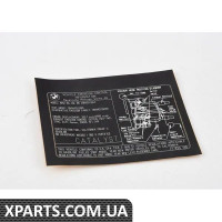 71227839119 BMW Етикетка викидів вихлопних газів