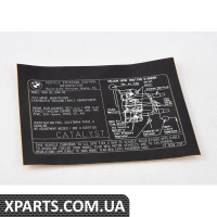 71227838737 BMW Етикетка викидів вихлопних газів