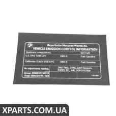 71227612804 BMW ЕТИКЕТКА ВИКИДІВ ВИКИДІВ