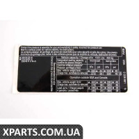 71242228861 BMW Етикетка тиску в шинах