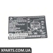 71227518231 BMW Етикетка викидів вихлопних газів