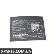 71211437754 BMW Етикетка викидів вихлопних газів