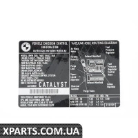 71212122579 BMW Етикетка викидів вихлопних газів