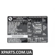 71212122579 BMW Етикетка викидів вихлопних газів