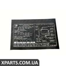 71227529447 BMW Етикетка викидів вихлопних газів