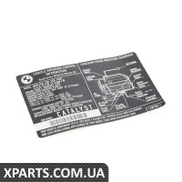 71221439254 BMW ЕМІСОН ЕТИКЕТКА Z3 2.3