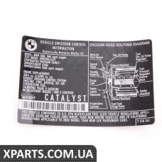 71227518241 BMW Етикетка викидів вихлопних газів