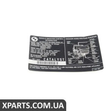 71211437394 BMW Етикетка викидів вихлопних газів
