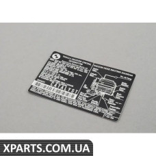 71227524558 BMW Етикетка викидів