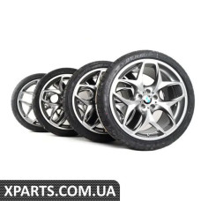 36112161567 BMW 21-дюймовий комплект коліс і шин LAW Double Spoke Style 215 зі зміщенням у шаховому порядку - (БІЛЬШ НЕ ПРОДАЄТЬСЯ)