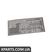 71216755272 BMW Етикетка тиску в шинах