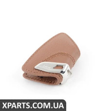 82292408818 BMW Оригінальний футляр для ключів BMW Sattelbraun з кліпсою з нержавіючої сталі